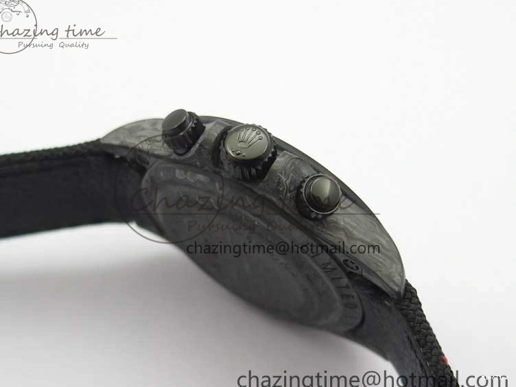 MiroTime 0414 Stretchable Daytona DIW All Black Carbon Noob 1:1 Best Edition Black Dial on Black Nylon Strap SA 2582